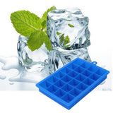 Large 24 Grids Silicone Ice Tray DIY Ice Cream Maker Square Shape Form for Ice Fruit Ice Mold Kitchen Bar Drinking Accessories