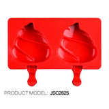 Cartoon Ice Cream Popsicle Molds Silicone Frozen Ice Lolly Maker Holder With Sticks Children Pop Mould Lolly Tray Mould
