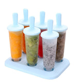6Pcs Ice Cream Popsicle Molds Cooking Tools Rectangle Shaped Reusable DIY Frozen Ice Cream Pop Baking Moulds