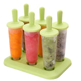 6Pcs Ice Cream Popsicle Molds Cooking Tools Rectangle Shaped Reusable DIY Frozen Ice Cream Pop Baking Moulds