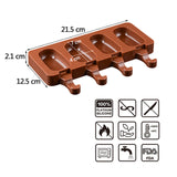 Food Grade Silicone Ice Cream Makers DIY Ice Cream Mold with 10PCS Popsicle Sticks Ice lolly Moulds Baking Tools