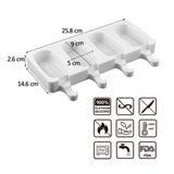 Food Grade Silicone Ice Cream Makers DIY Ice Cream Mold with 10PCS Popsicle Sticks Ice lolly Moulds Baking Tools