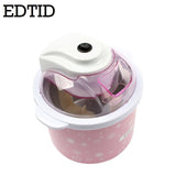 EDTID Electric Mini Ice Cream Machine 1.5L Household Automatic DIY Soft Frozen Fruit Dessert Icecream Maker Milkshake Freezer EU