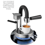 Portable Manual Coffee Machine Kamira, Italy Stainless Steel Household Mini Moka Pot Convenient and Easy To Use