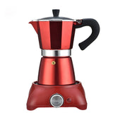 240ml Electric Coffee Maker Aluminum Coffee Machine Electrical Coffee Pot Espresso Mocha Pot Stovetop Espresso Household Kettle