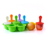 Silicone Mini Ice Pops Mold Ice Cream Ball Lolly Maker Popsicle Molds Baby DIY Food supplement tool Fruit Shake Ice Cream Mold