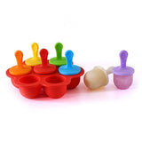 Silicone Mini Ice Pops Mold Ice Cream Ball Lolly Maker Popsicle Molds Baby DIY Food supplement tool Fruit Shake Ice Cream Mold