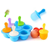 Silicone Mini Ice Pops Mold Ice Cream Ball Lolly Maker Popsicle Molds Baby DIY Food supplement tool Fruit Shake Ice Cream Mold