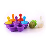 Silicone Mini Ice Pops Mold Ice Cream Ball Lolly Maker Popsicle Molds Baby DIY Food supplement tool Fruit Shake Ice Cream Mold