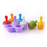 Silicone Mini Ice Pops Mold Ice Cream Ball Lolly Maker Popsicle Molds Baby DIY Food supplement tool Fruit Shake Ice Cream Mold