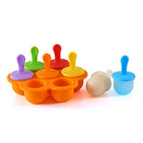 Silicone Mini Ice Pops Mold Ice Cream Ball Lolly Maker Popsicle Molds Baby DIY Food supplement tool Fruit Shake Ice Cream Mold