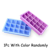 Silicone Ice Cube Maker Form For Ice Candy Cake Pudding Chocolate Molds Easy-Release Square Shape Ice Cube Trays Molds 15 Grilds