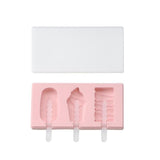Cute ice cream mold with lid Silicone Homemade Popsicle mold handmade DIY ice-sucker mould