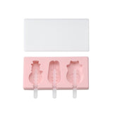 Cute ice cream mold with lid Silicone Homemade Popsicle mold handmade DIY ice-sucker mould